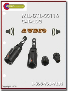 Audio Connector Catalog M55116 ordering information